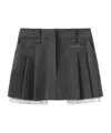 Marissa Chiara Belt Loop Skirt In Gray