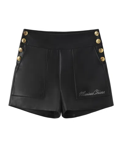 Marissa Chiara Button Shorts In Black