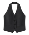 Marissa Chiara Button Vest In Black