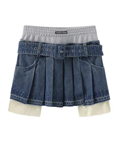 Marissa Chiara Denim Skirt In Blue