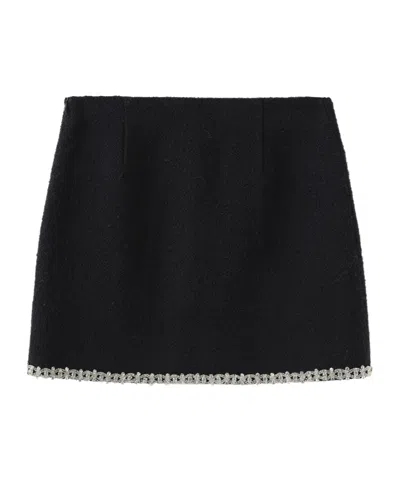 Marissa Chiara Diamond Hem Skirt In Black
