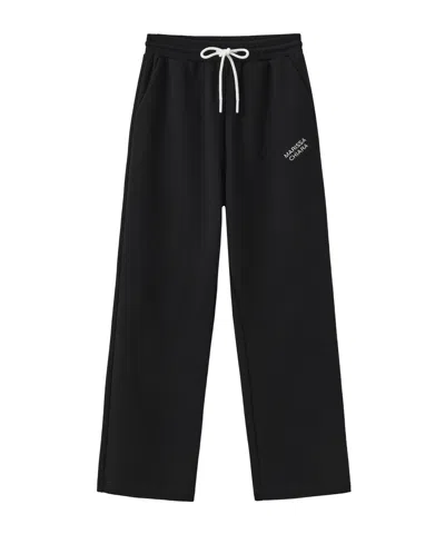 Marissa Chiara Drawstring Elastic Waist Casual Pants In Black