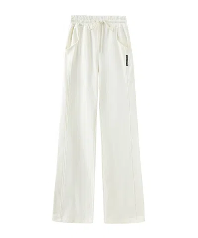 Marissa Chiara Elastic Waist Casual Pants In White