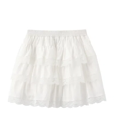 Marissa Chiara Elastic Waist Skirt In White