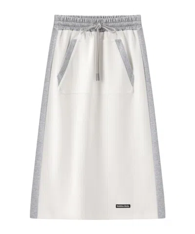 Marissa Chiara Elastic Waist Skirt In White