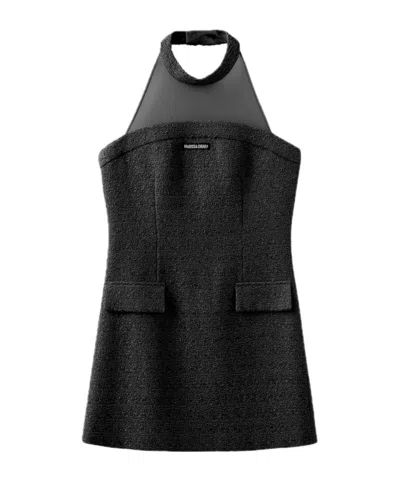 Marissa Chiara Halter Neck Dress In Black