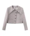 Marissa Chiara Lapel Jacket In Purple
