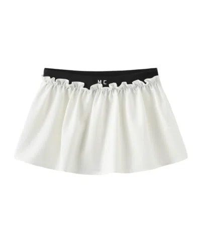 Marissa Chiara Logo Embroidered Skirt In White