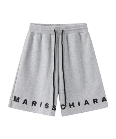 Marissa Chiara Logo Print Shorts In Gray