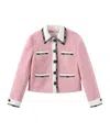 Marissa Chiara Logo Webbing Jacket In Pink