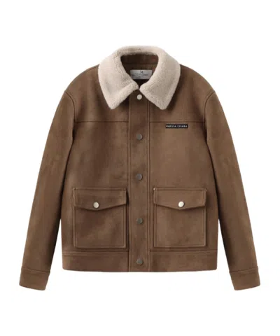 Marissa Chiara Long Sleeve Jacket In Brown