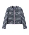 Marissa Chiara Long-sleeved Casual Jacket In Gray