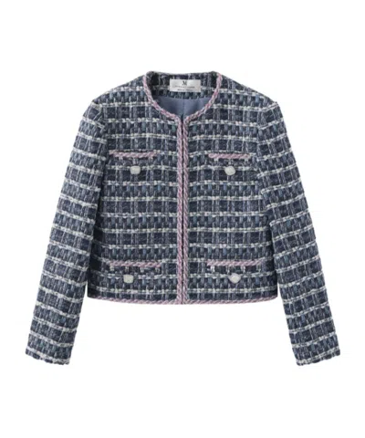 Marissa Chiara Long-sleeved Casual Jacket In Gray