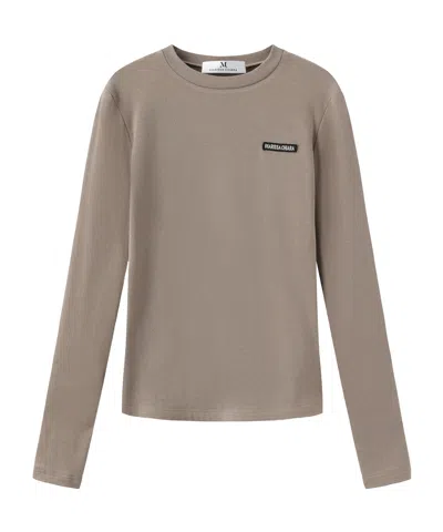 Marissa Chiara Long-sleeved T-shirt In Gray