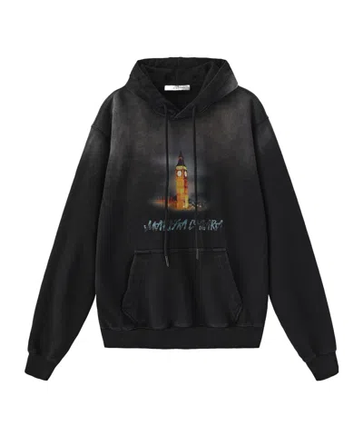 Marissa Chiara Long-sleeve Hooded Sweatshirt In Black