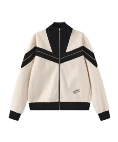 Marissa Chiara Long-sleeve Zip-up Sweatshirt In White