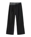 Marissa Chiara Patchwork Casual Pants In Black