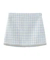 Marissa Chiara Plaid Skirt In Blue