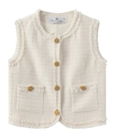 Marissa Chiara Raw-edged Vest In White