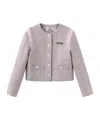 Marissa Chiara Round-collar Casual Jacket In Purple