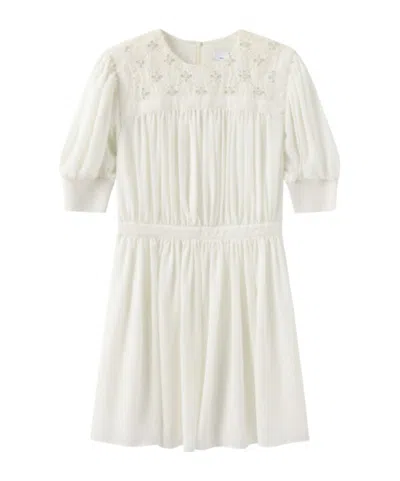Marissa Chiara Short Sleeve Dress In White