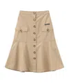 Marissa Chiara Single-breasted Skirt In Brown