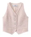 Marissa Chiara Single-breasted Vest In Pink