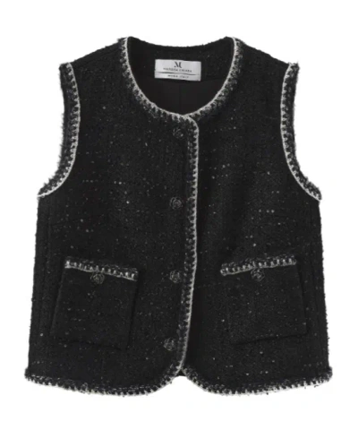 Marissa Chiara Sleeveless Vest In Black