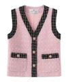 Marissa Chiara V-neck Vest In Pink