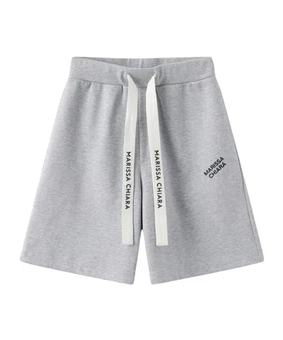 Marissa Chiara Webbing Drawstring Shorts In Gray