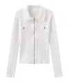Marissa Chiara Zip-up Jacket In White