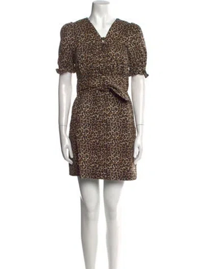 Pre-owned Marissa Webb Animal Print Mini Dress