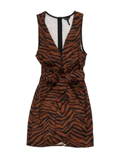 Pre-owned Marissa Webb Animal Print Mini Dress In Multicolor