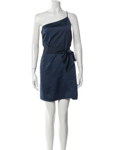Pre-owned Marissa Webb Asymmetrical Mini Dress In Blue