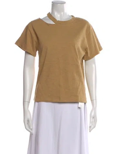 Pre-owned Marissa Webb Asymmetrical Short Sleeve T-shirt In Neutral