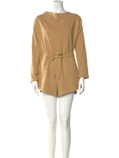 Pre-owned Marissa Webb Bateau Neckline Romper In Neutral