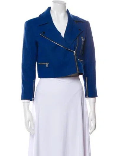 Pre-owned Marissa Webb Biker Jacket In Blue