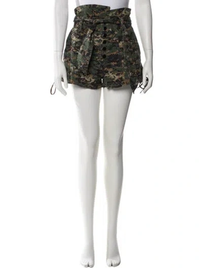 Pre-owned Marissa Webb Camouflage Print Mini Shorts In Blue