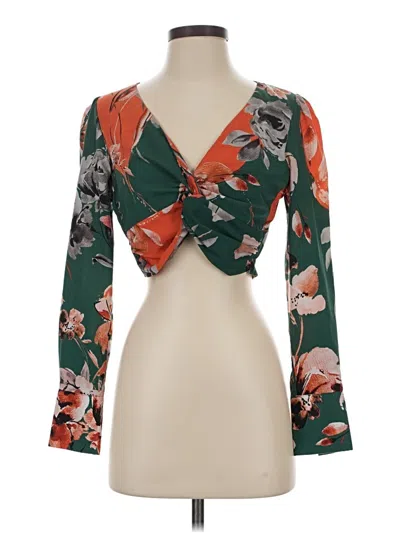 Pre-owned Marissa Webb Collective 3/4 Sleeve Blouse In Green