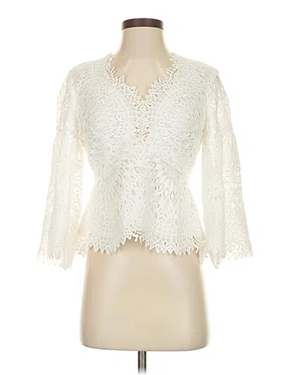 Pre-owned Marissa Webb Collective 3/4 Sleeve Blouse In White