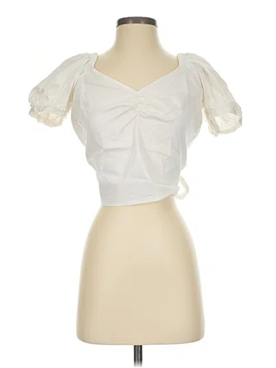 Pre-owned Marissa Webb Collective Short Sleeve Blouse In Ivory