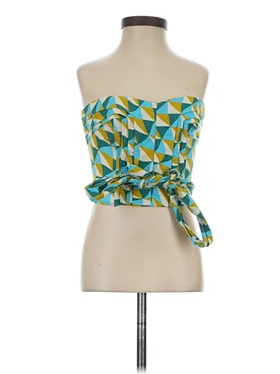 Pre-owned Marissa Webb Collective Sleeveless Blouse In Teal