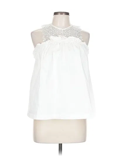 Pre-owned Marissa Webb Collective Sleeveless Blouse In White