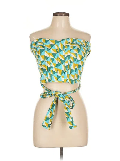 Pre-owned Marissa Webb Collective Tube Top Blue Strapless Neckline Tops