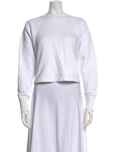 Pre-owned Marissa Webb Crew Neck Long Sleeve Sweatshirt In White