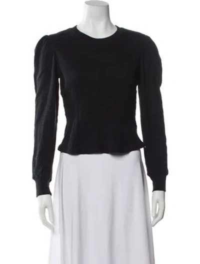 Pre-owned Marissa Webb Crew Neck Long Sleeve Top In Blue