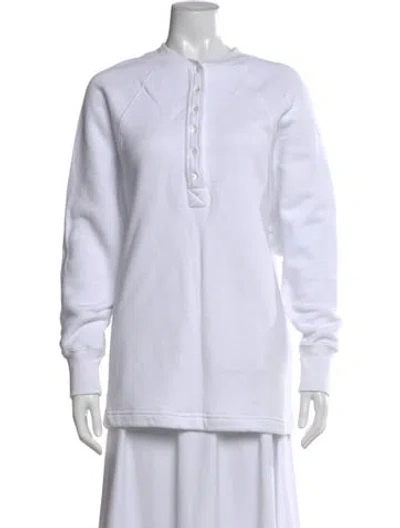 Pre-owned Marissa Webb Crew Neck Long Sleeve Top In White