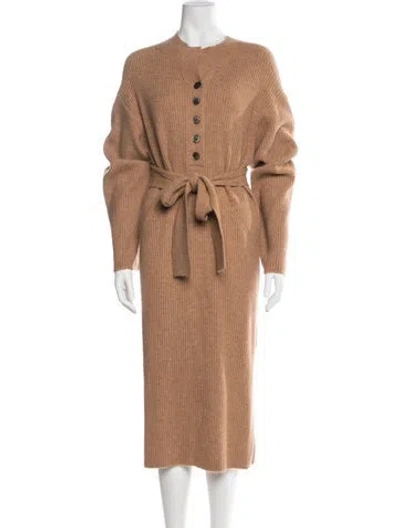Pre-owned Marissa Webb Crew Neck Midi Length Dress In Neutral