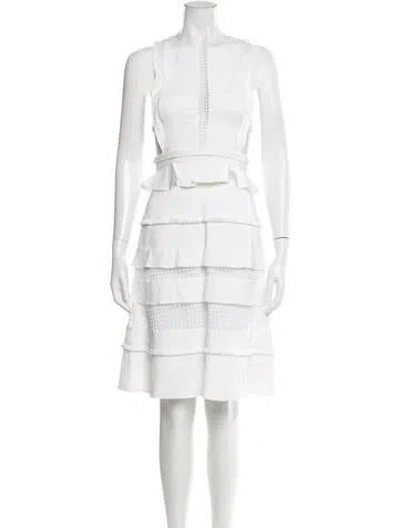 Pre-owned Marissa Webb Crew Neck Midi Length Dress W/ Tags In Neutral