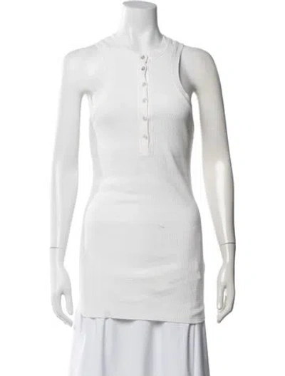 Pre-owned Marissa Webb Crew Neck Midi Length Dress In White
